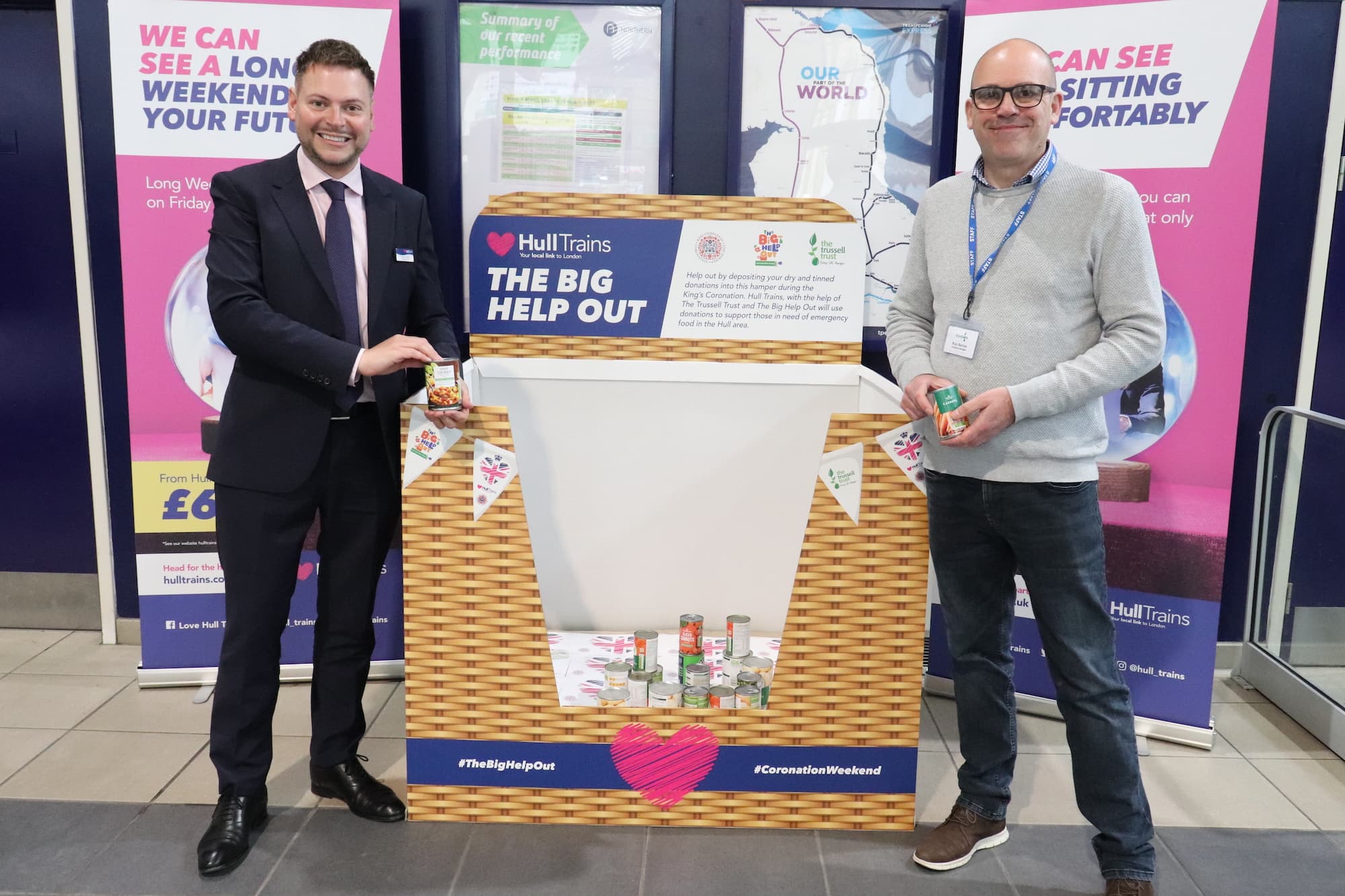 Hull Trains and The Trussell Trust donation point