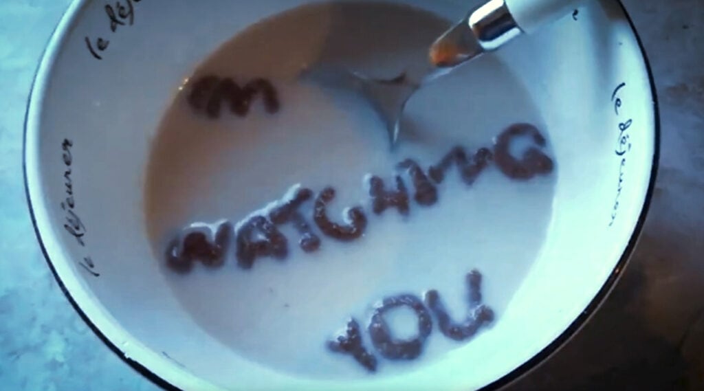 Cereal pieces spelling I'm watching you
