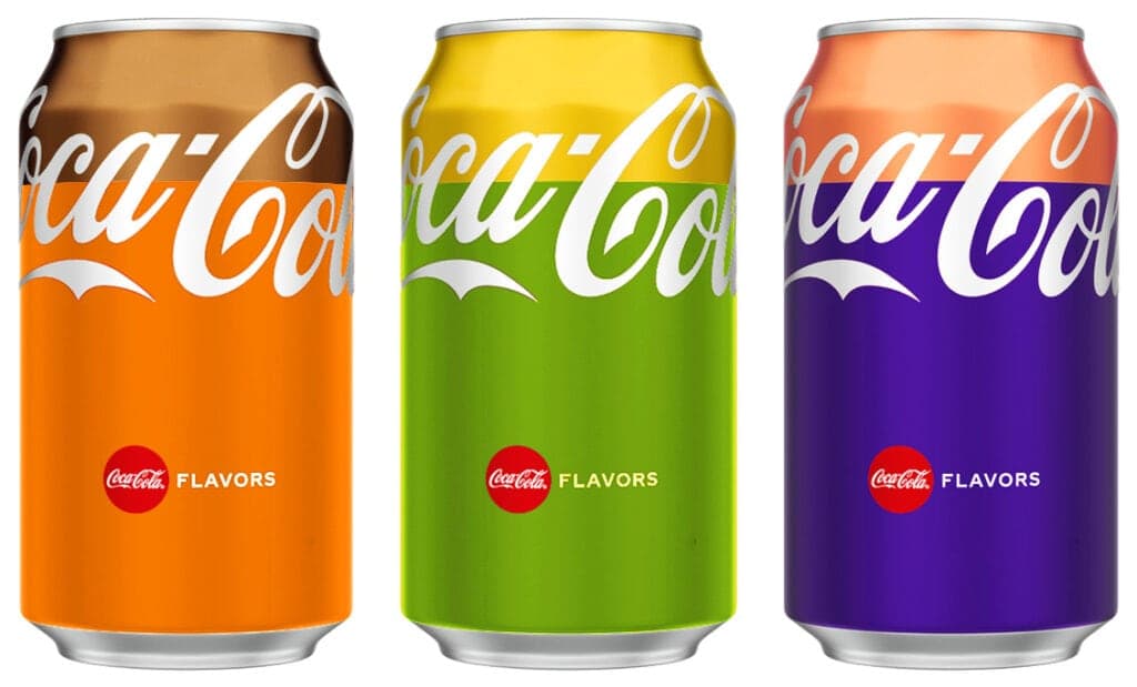 Fantasy coca cola flavors cans